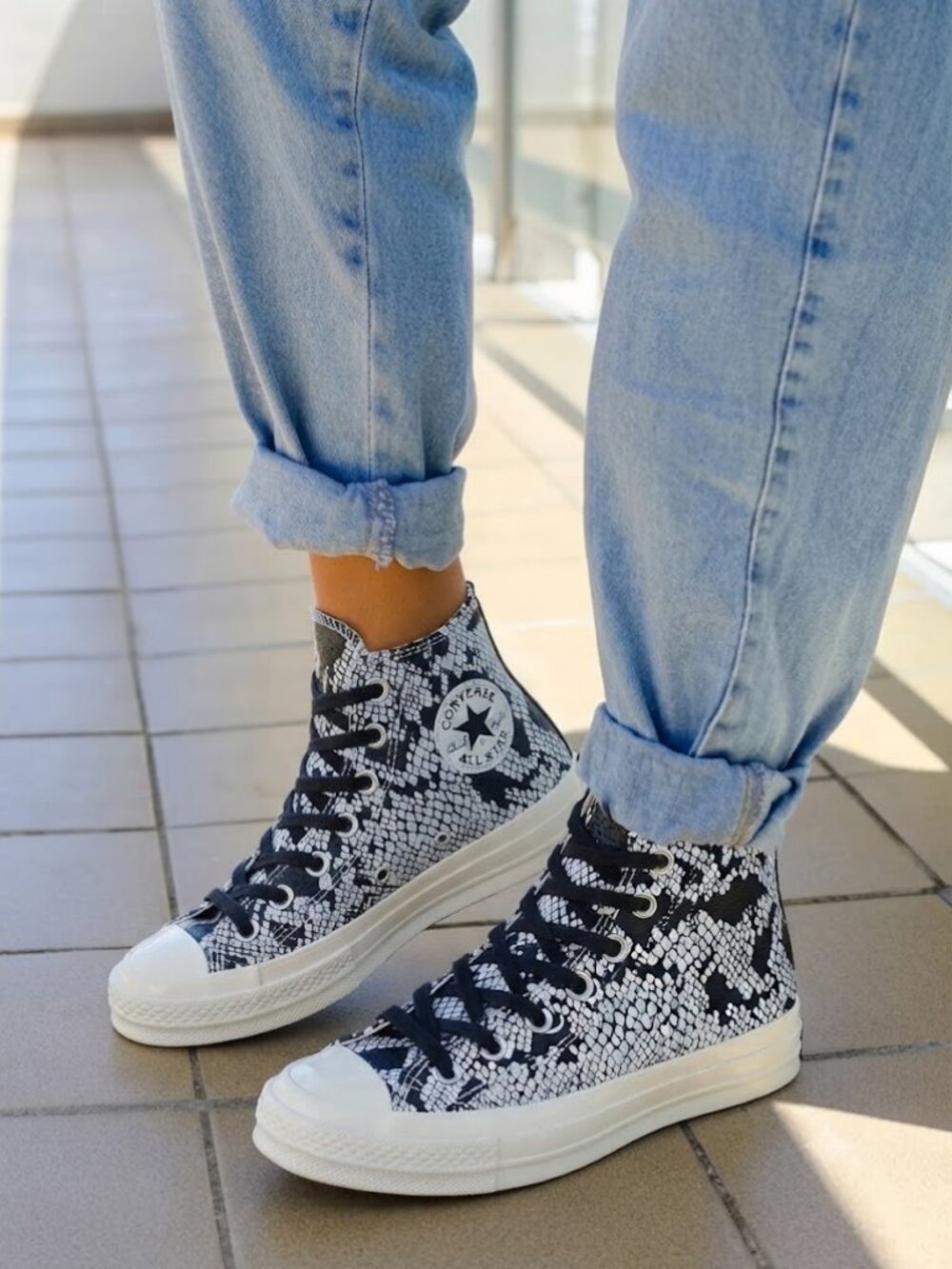 Converse Python Chuck 70 High Top Women's Leather Shoes Size 5 Animal 570355C